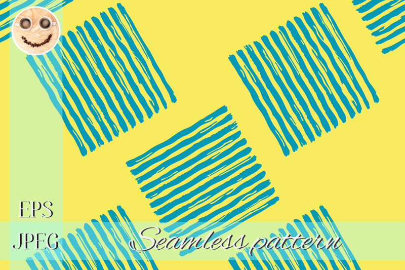blue-paint-stripes-on-the-yellow-seamless-pattern