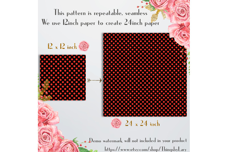 100-seamless-black-and-solid-polka-dot-digital-papers