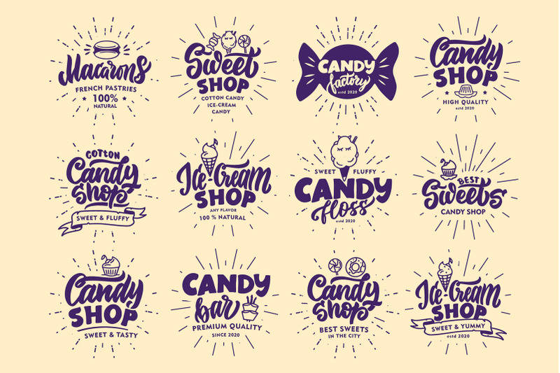 sweet-logos-set