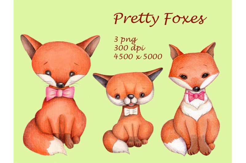 pretty-foxes-watercolor