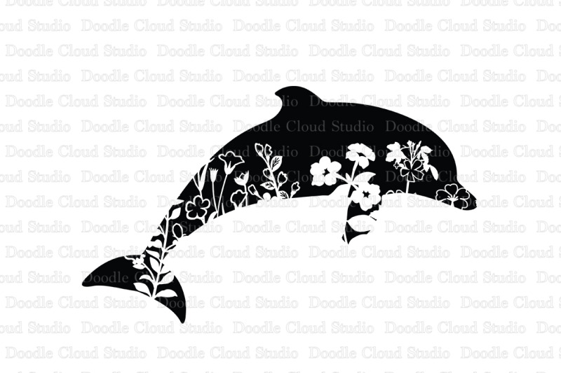 floral-dolphin-svg-cut-files-dolphin-clipart