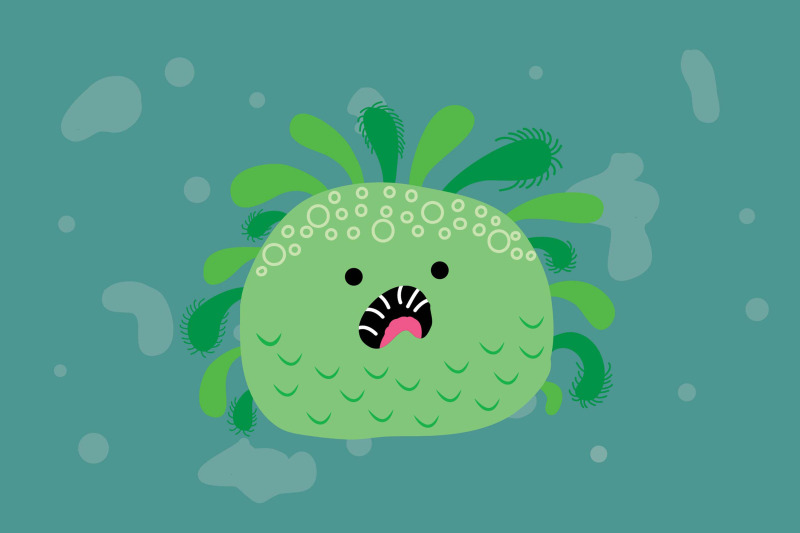 green-virus-illustration-art