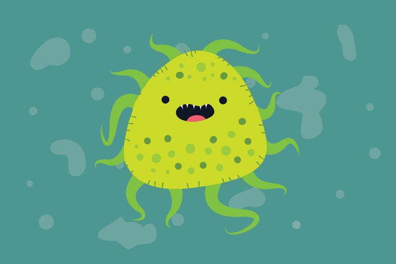 green-virus-bacteria-art