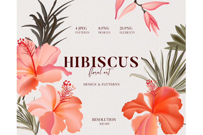 hibiscus-and-palm-flower-exotic-florals-boho-rustic-wedding-template