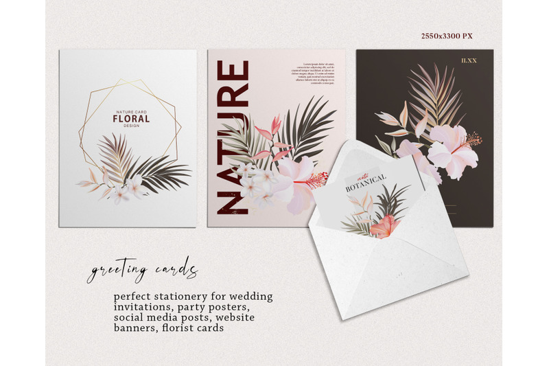 hibiscus-and-palm-flower-exotic-florals-boho-rustic-wedding-template