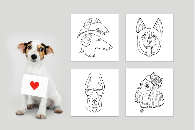 dog-portraits-coloring-book