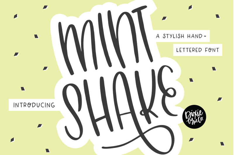 mint-shake-a-stylish-hand-lettered-font
