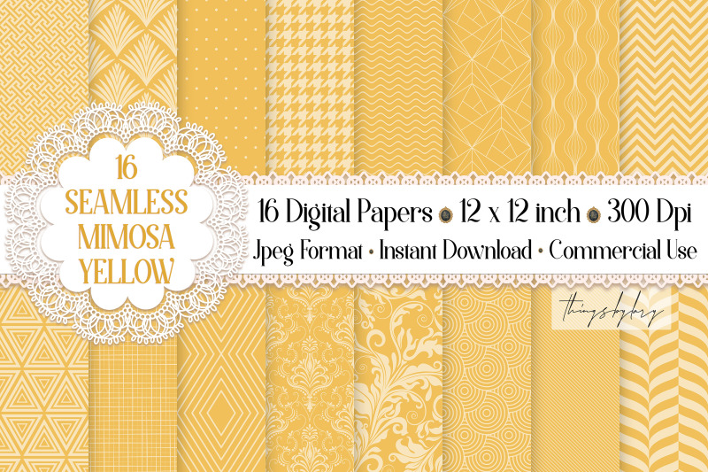 16-seamless-luxury-mimosa-yellow-summer-shine-digital-papers