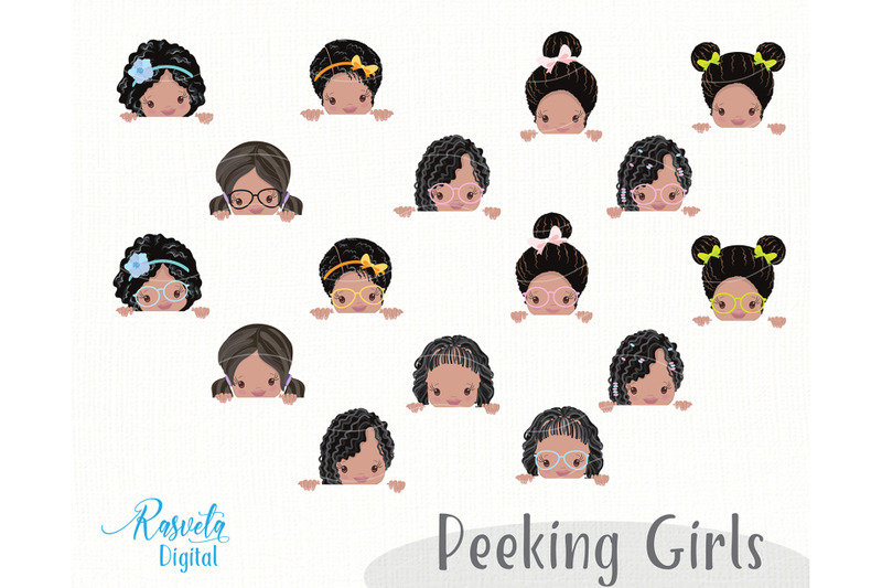 peeking-african-american-little-girls-clipart