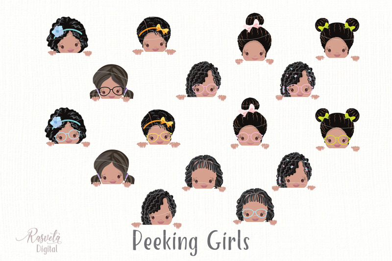peeking-african-american-little-girls-clipart