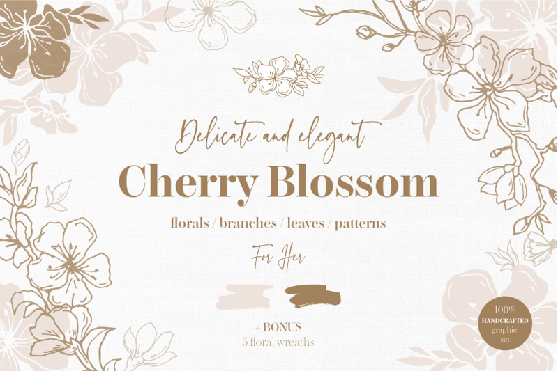 cherry-blossom-graphic-set