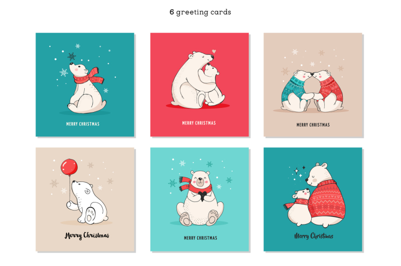 polar-bears-christmas-illustrations