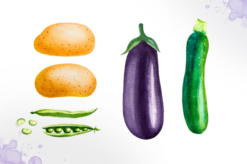 watercolor-vegetables
