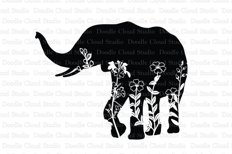 floral-elephant-svg-cut-files-floral-elephant-clipart