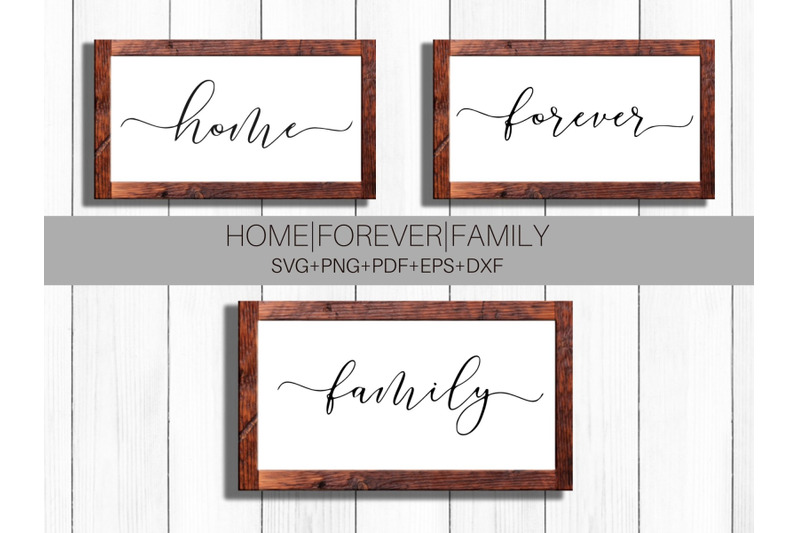 home-family-forever-script-svg-cut-files