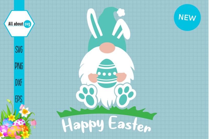 Easter Bunny Gnome Svg By All About Svg | TheHungryJPEG