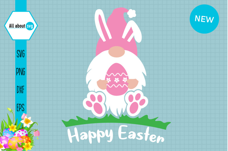 Download Easter Bunny Gnome Pink Svg By All About Svg ...