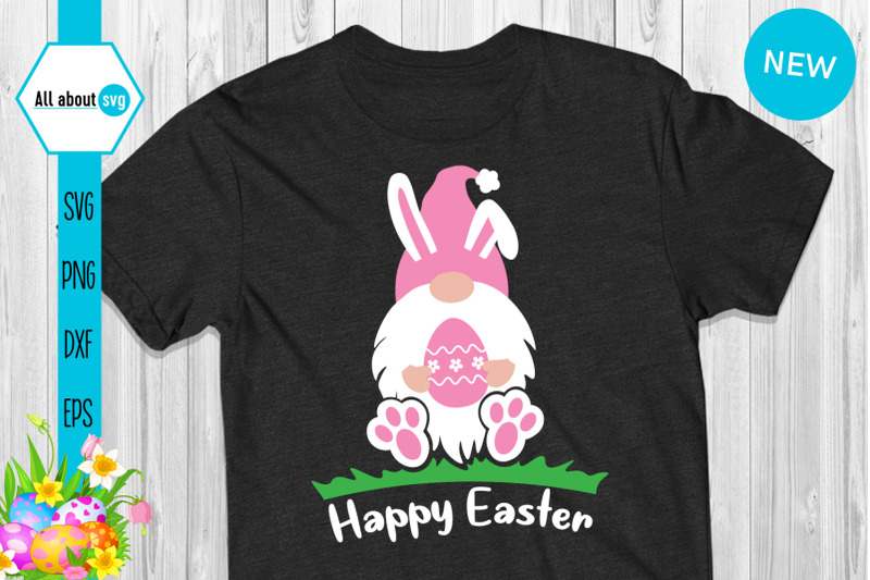 easter-bunny-gnome-pink-svg
