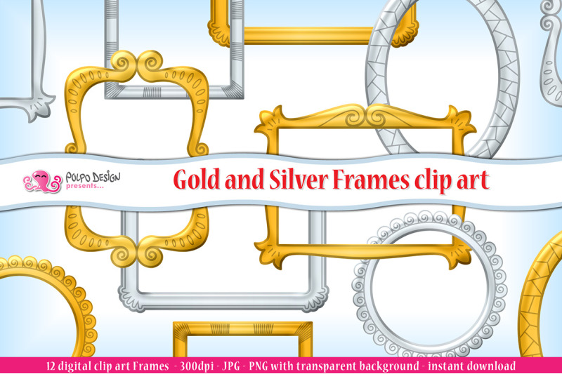 gold-and-silver-frames-clipart