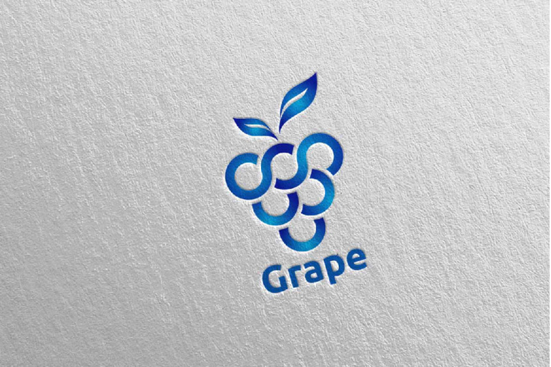 modern-fruit-grape-logo
