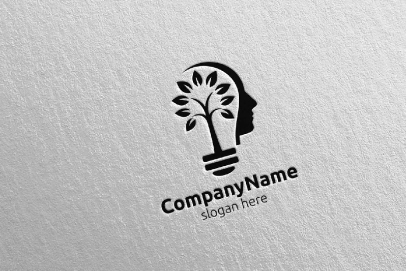 creative-brain-tree-idea-logo