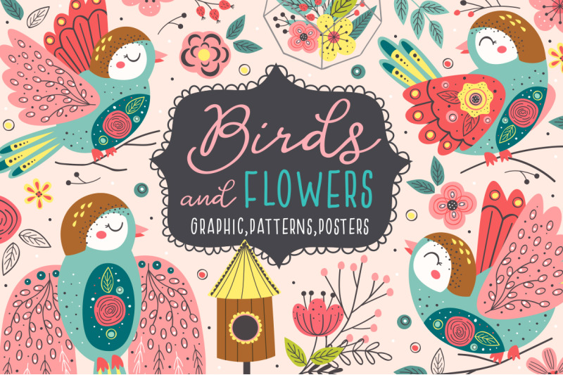 birds-and-flowers-collection
