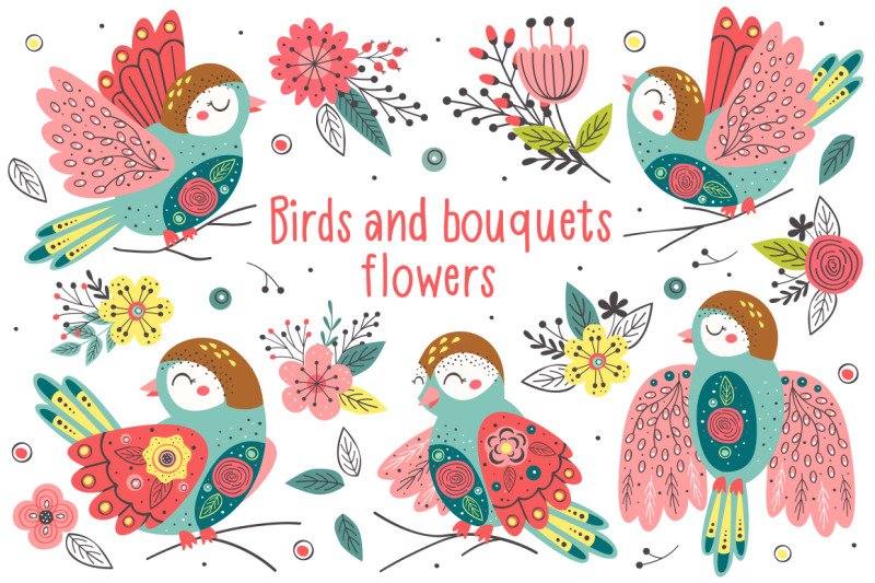 birds-and-flowers-collection