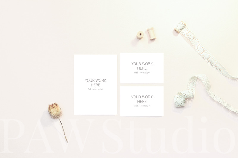 set-wedding-card-with-dry-flower