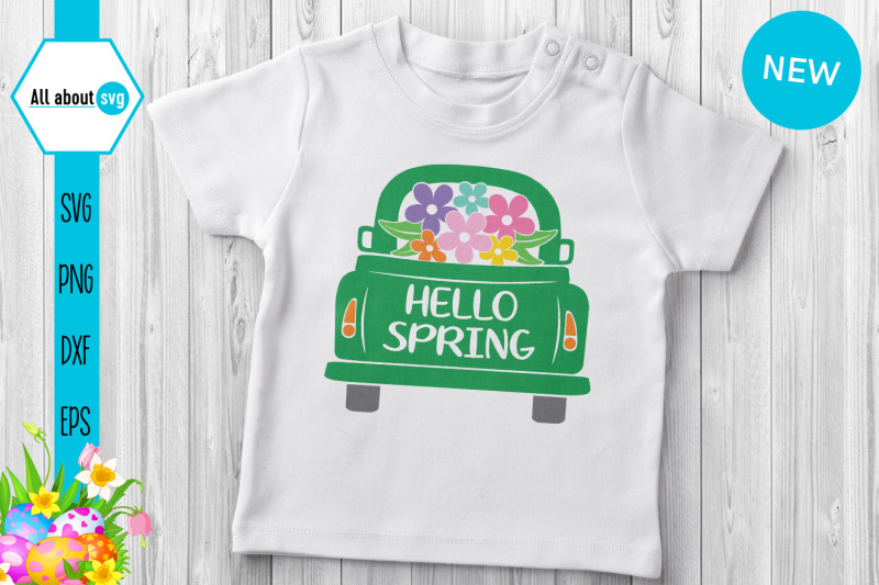 hello-spring-truck-with-flowers-svg