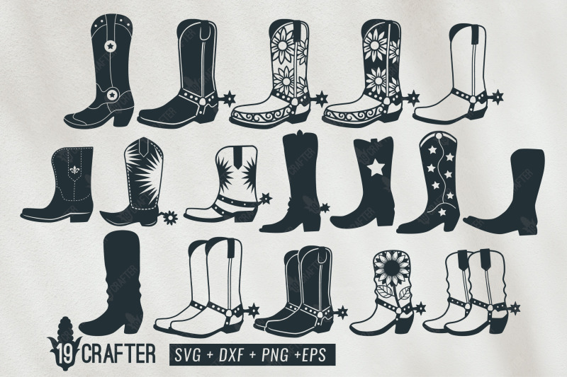 cowboy and cowgirl boots svg bundle Easy Edited