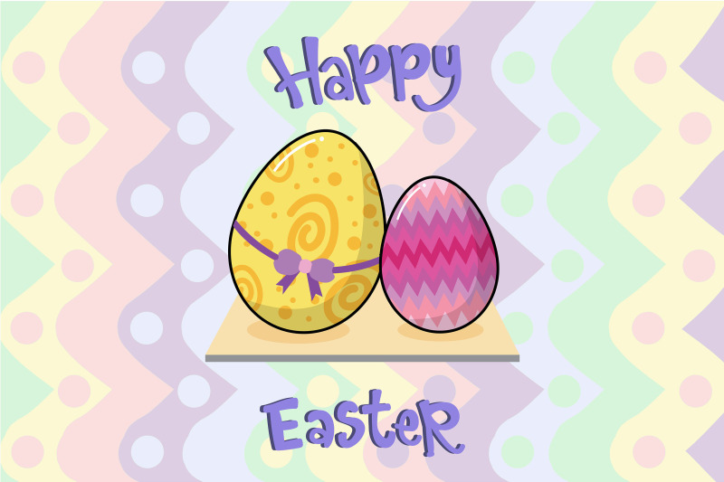 easter-cute-egg-with-purple-ribbon