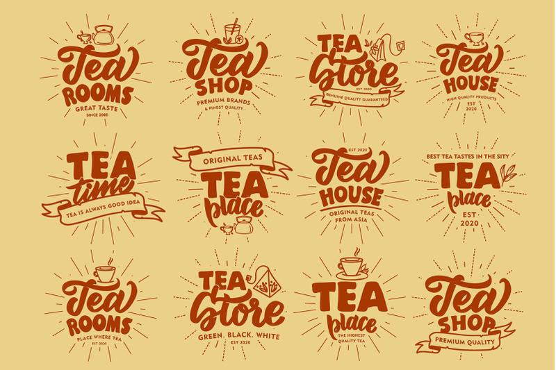 set-of-logos-hot-amp-amp-amp-cold-tea