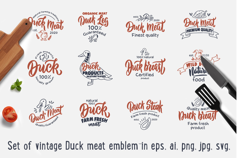 set-of-vintage-duck-meat-emblems