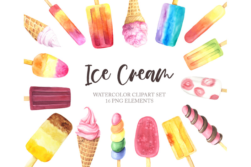 watercolor-icecream-clipart-set-2