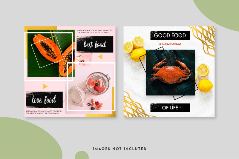 11-food-instagram-post-template-set