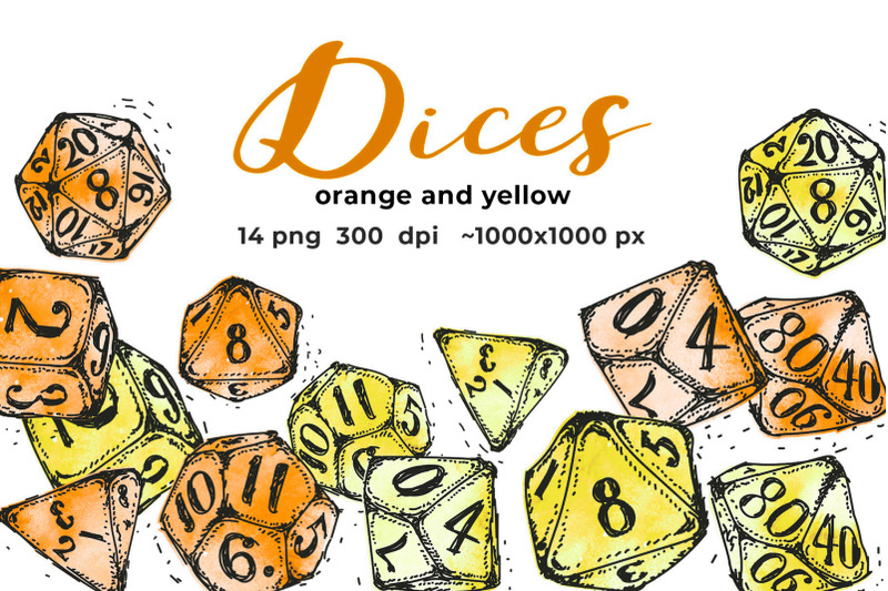 orange-and-yellow-dices