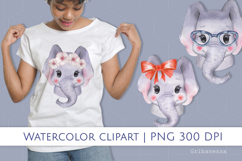 watercolor-baby-elephant-clipart-set
