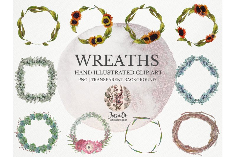 wreaths-clipart-set