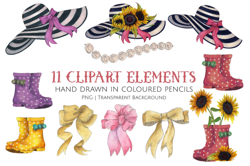 boots-and-bows-clipart-set