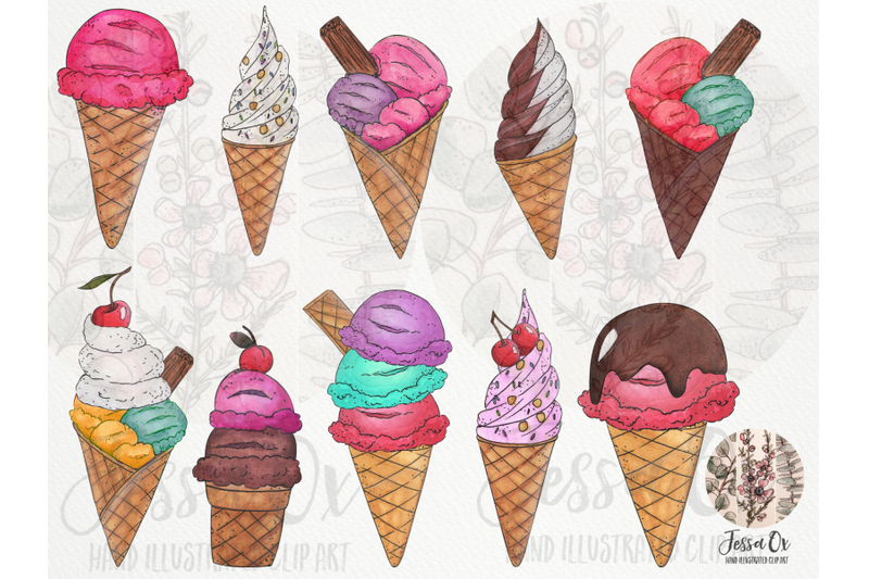 icecream-treats-clipart-set