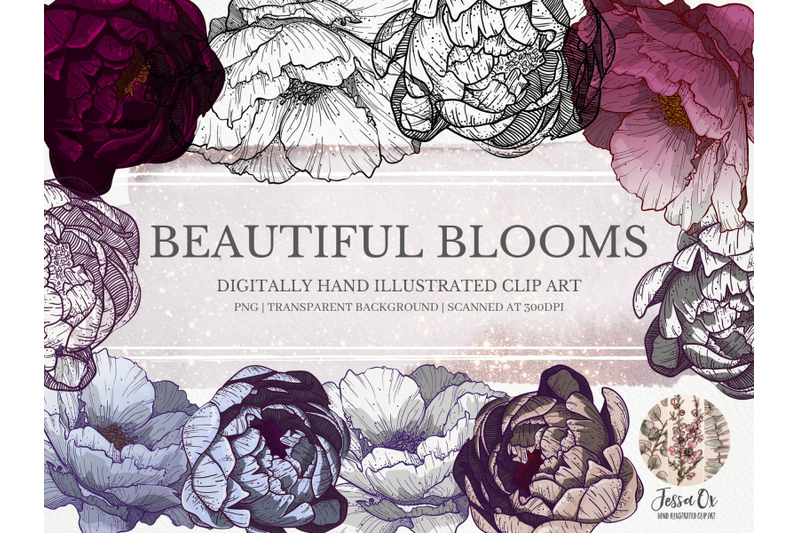 beautiful-blooms-clipart-set