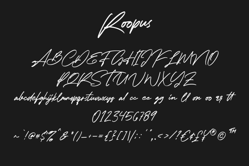 roopus-signature-font