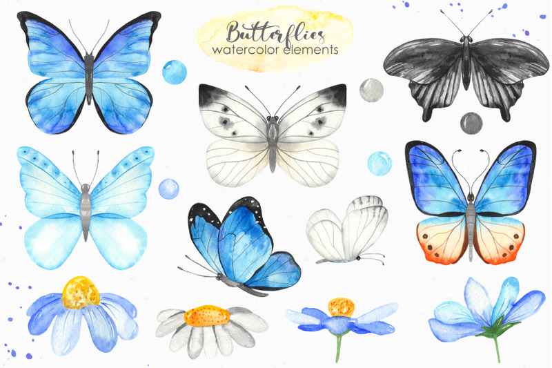 watercolor-butterflies-clipart-cards-frames-wreaths-patterns