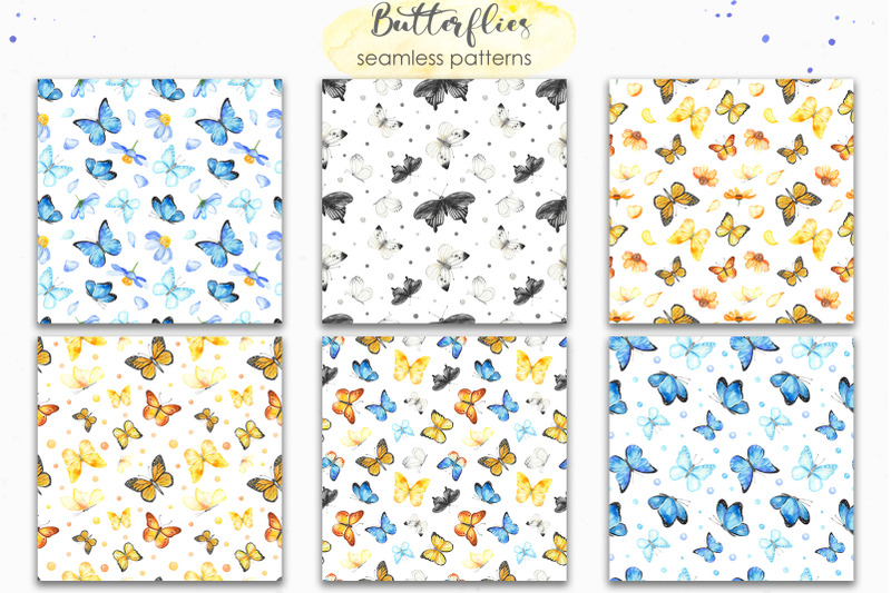 watercolor-butterflies-clipart-cards-frames-wreaths-patterns