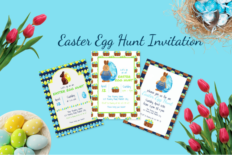 easter-egg-hunt-invitation-set