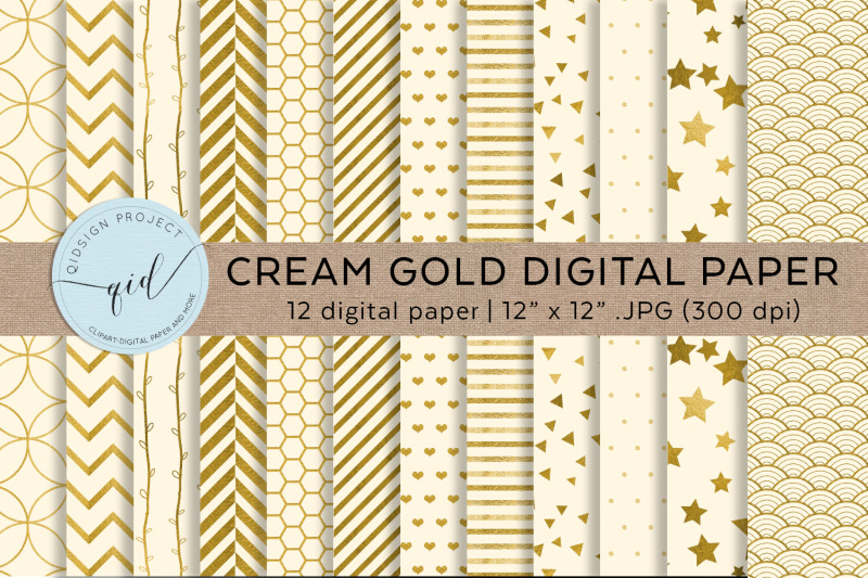 cream-gold-digital-paper