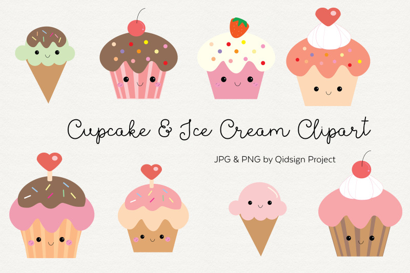 cute-cupcake-and-ice-cream-clipart