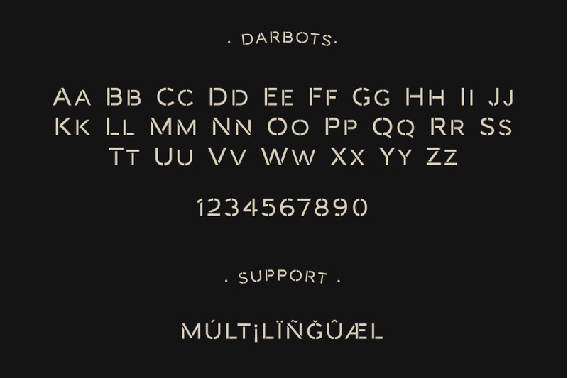 darbots-modern-stencil-sans-serif
