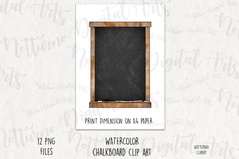 watercolor-chalkboard-frames-clipart-chalkboard-printable-set-of-12