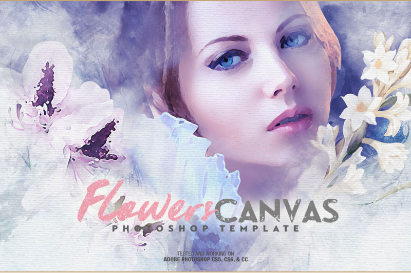 flowers-canvas-photo-template